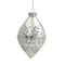 Northlight Matte Silver Glittery Snowflake Glass Christmas Finial Ornament 6"